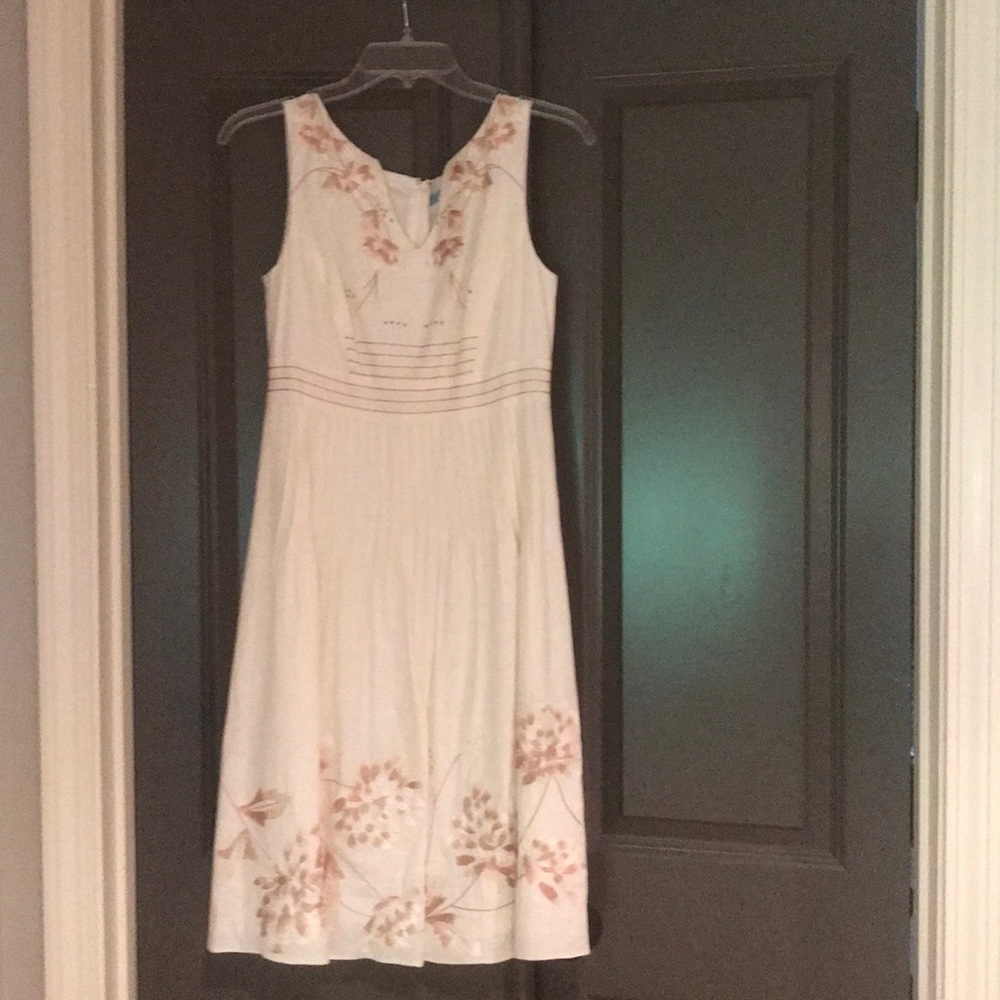 Linen, ivory Antonio Melani dress new with tags